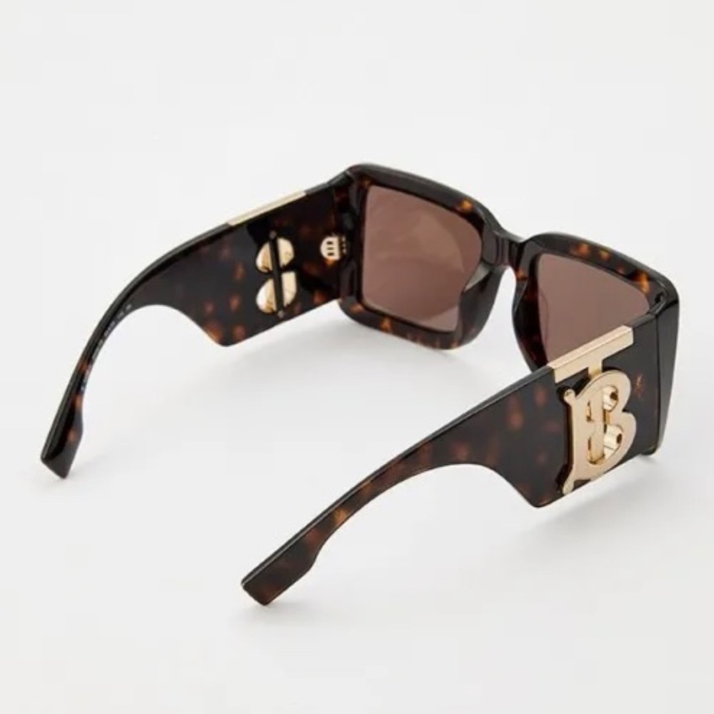 New! Burberry BE4406U 300273 Havana Oversized Sunglasses, Authentic - Picture 5 of 10